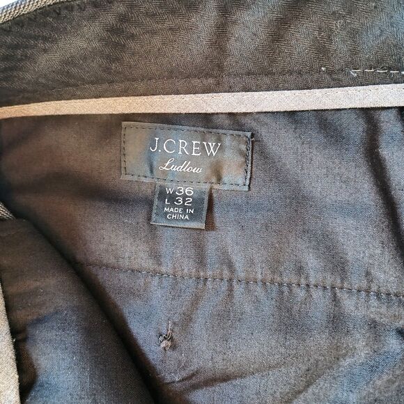 J. Crew Mens Ludlow Slim Fit Dress Pants 36 x 32  Gray Wool Blend J6061 - Picture 7 of 11